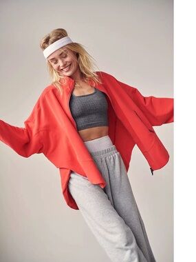 FP Movement oversized front zip sweat